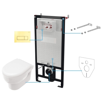 Zestaw WC podtynkowy 6 w 1